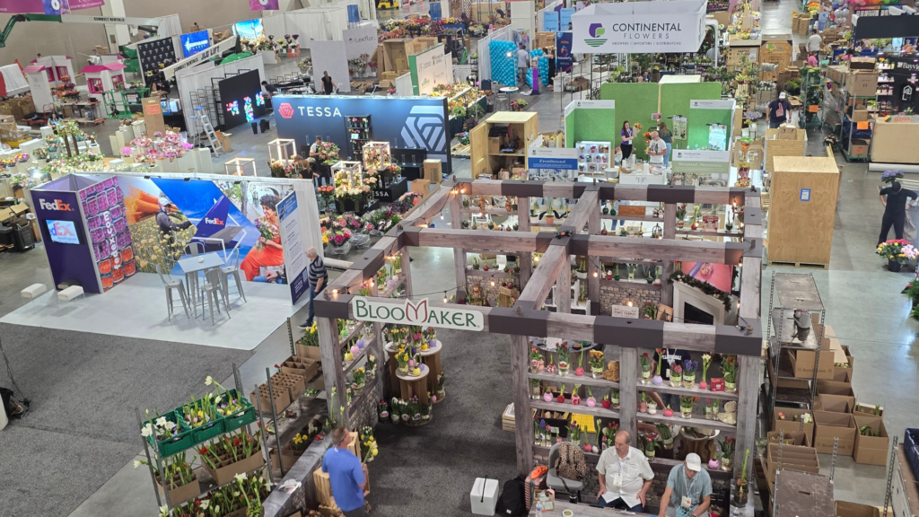 Floriexpo 2026 exhibit floor. 
