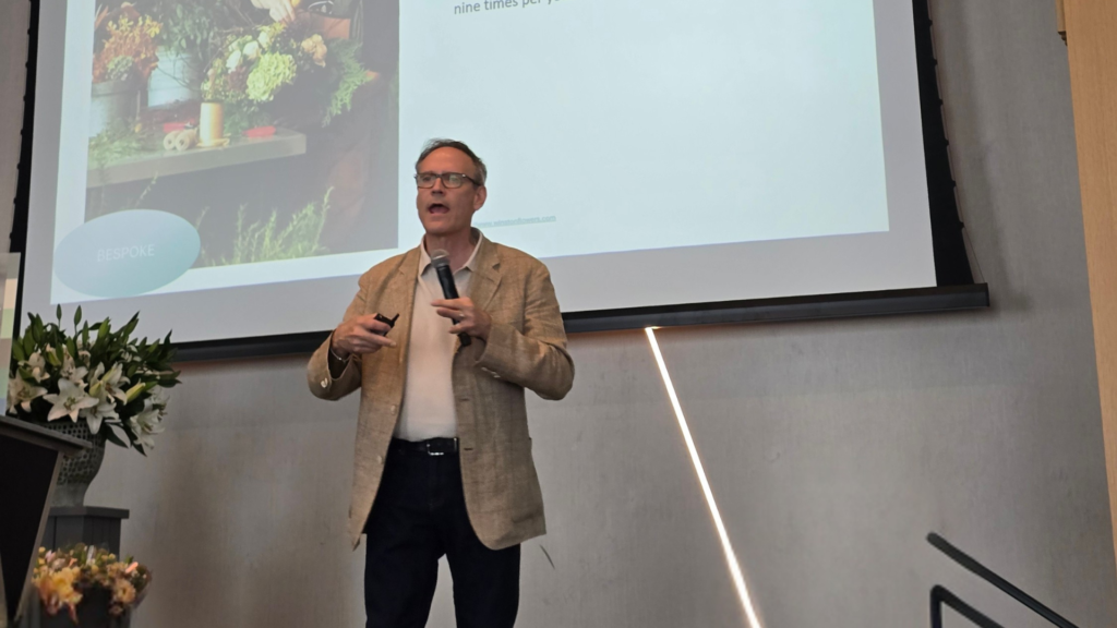Talmage McLaurin, AIFD, presenting From Commodity to Connection: Winning the 2027 Floral Consumer. 